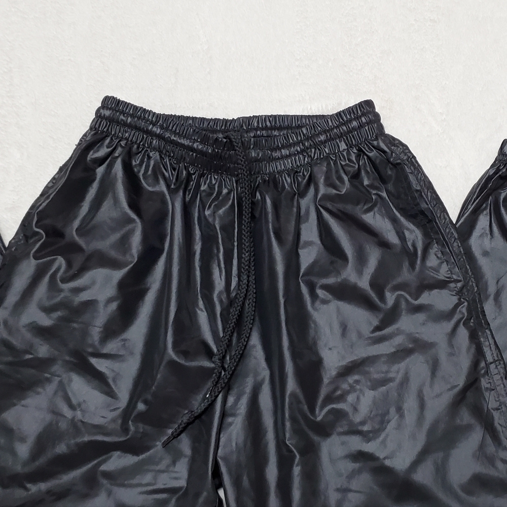 Rare Vintage 90s SJB Sport Black Waterproof High Rise Jogger Parachute Pants S - Picture 5 of 12